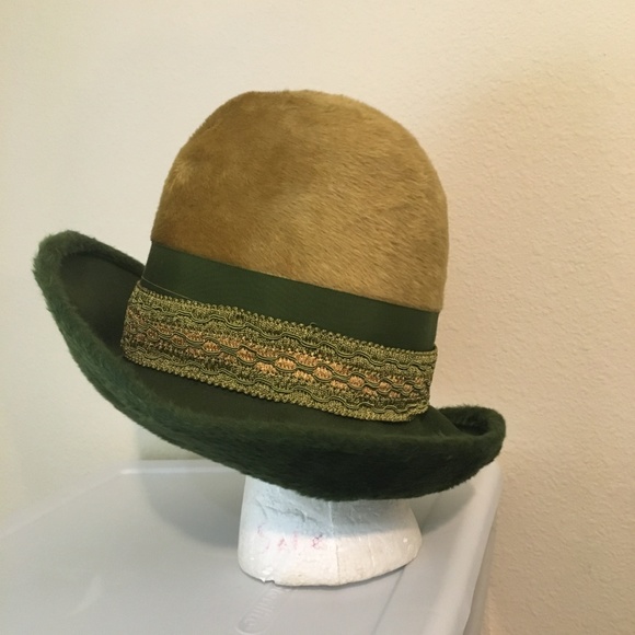 Vintage Lilly Dache Green Fur Hat - Picture 3 of 8